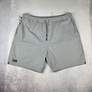 BYLT Premium Basics Athletic Shorts Mens 3XL Gray Drawstring Zip Pocket Gym